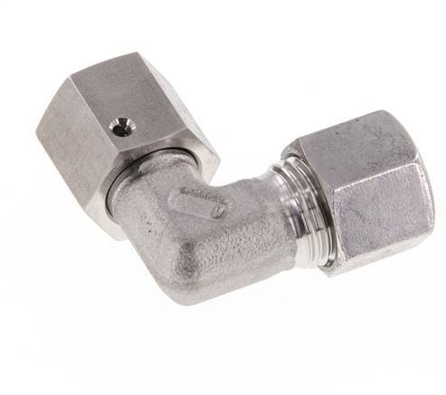 M16x1,5 x 10L Acero inoxidable Codo ajustable de 90 grados con cono de sellado y junta tórica 315 Bar DIN 2353