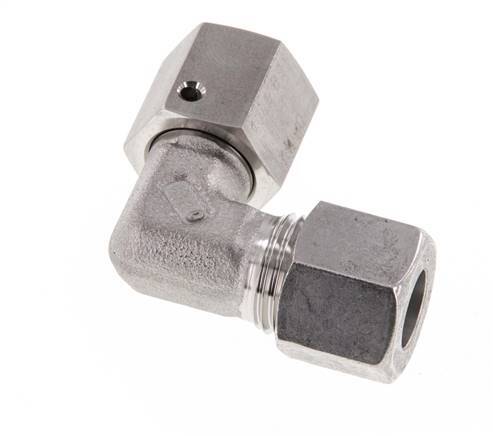 M16x1,5 x 10L Acero inoxidable Codo ajustable de 90 grados con cono de sellado y junta tórica 315 Bar DIN 2353