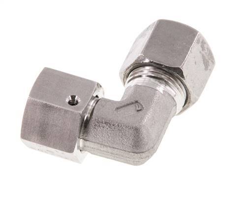 M18x1,5 x 10S Acero inoxidable Codo ajustable de 90 grados con cono de cierre y junta tórica 630 Bar DIN 2353