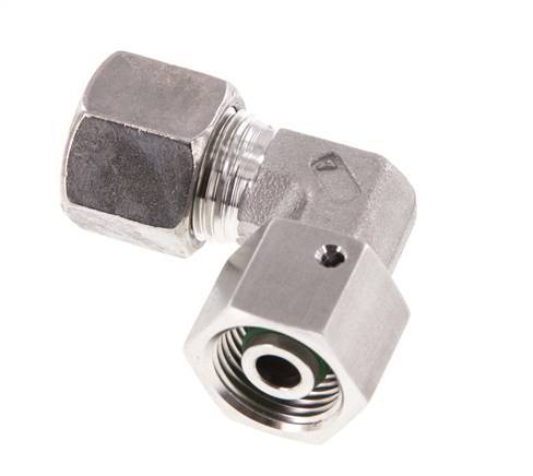M18x1,5 x 10S Acero inoxidable Codo ajustable de 90 grados con cono de cierre y junta tórica 630 Bar DIN 2353