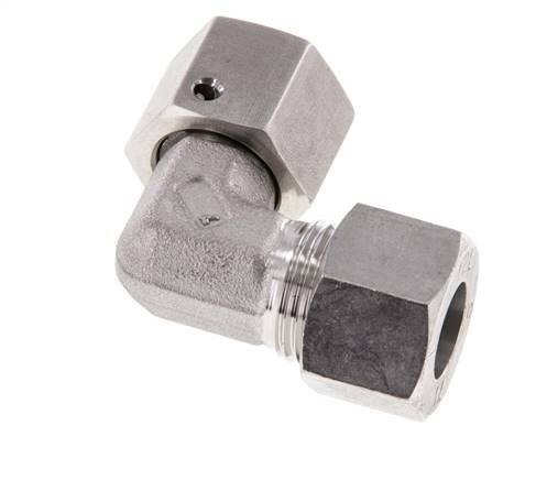 M18x1,5 x 12L Acero inoxidable Codo ajustable de 90 grados con cono de cierre y junta tórica 315 Bar DIN 2353