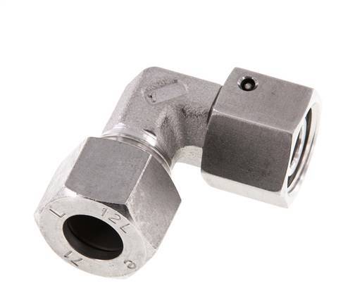M18x1,5 x 12L Acero inoxidable Codo ajustable de 90 grados con cono de cierre y junta tórica 315 Bar DIN 2353