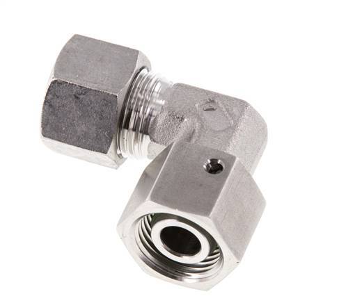 M18x1,5 x 12L Acero inoxidable Codo ajustable de 90 grados con cono de cierre y junta tórica 315 Bar DIN 2353