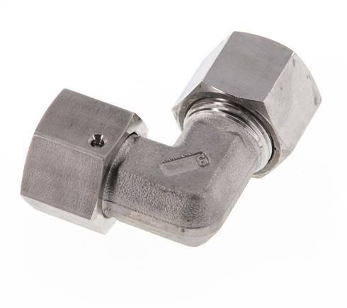 M22x1,5 x 14S Acero inoxidable Codo ajustable de 90 grados con cono de cierre y junta tórica 630 Bar DIN 2353