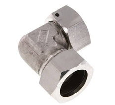 M45x2 x 35L Acero inoxidable Codo ajustable de 90 grados con cono de cierre y junta tórica 160 Bar DIN 2353