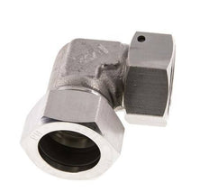 M45x2 x 35L Acero inoxidable Codo ajustable de 90 grados con cono de cierre y junta tórica 160 Bar DIN 2353