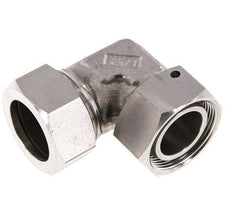 M45x2 x 35L Acero inoxidable Codo ajustable de 90 grados con cono de cierre y junta tórica 160 Bar DIN 2353