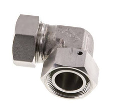 M45x2 x 35L Acero inoxidable Codo ajustable de 90 grados con cono de cierre y junta tórica 160 Bar DIN 2353