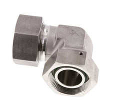 M52x2 x 38S Acero inoxidable Codo ajustable de 90 grados con cono de cierre y junta tórica 315 Bar DIN 2353