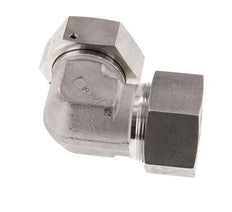 M52x2 x 38S Acero inoxidable Codo ajustable de 90 grados con cono de cierre y junta tórica 315 Bar DIN 2353