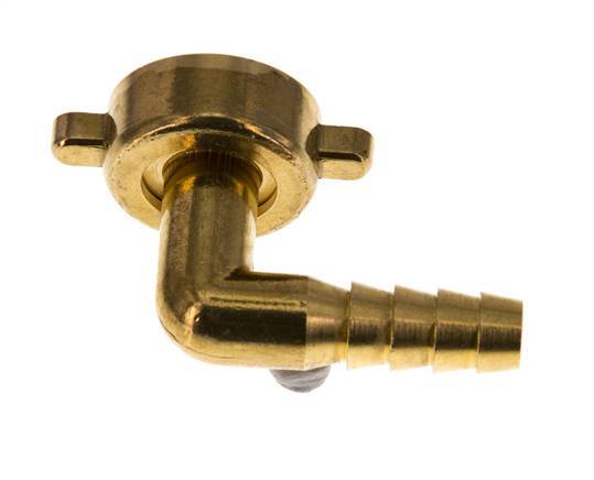 G 3/4'' x 10mm Codo de latón de 90 grados con junta NBR y tuerca de mariposa 16 Bar