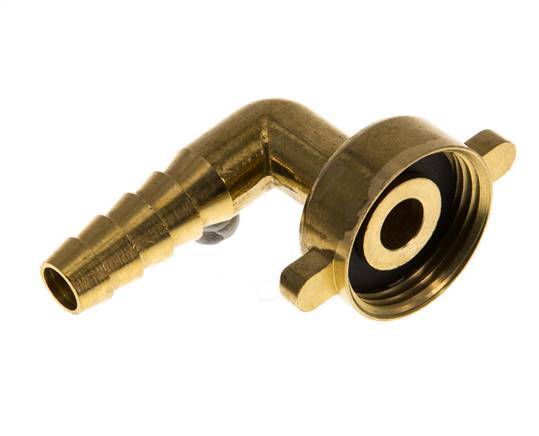 G 3/4'' x 10mm Codo de latón de 90 grados con junta NBR y tuerca de mariposa 16 Bar