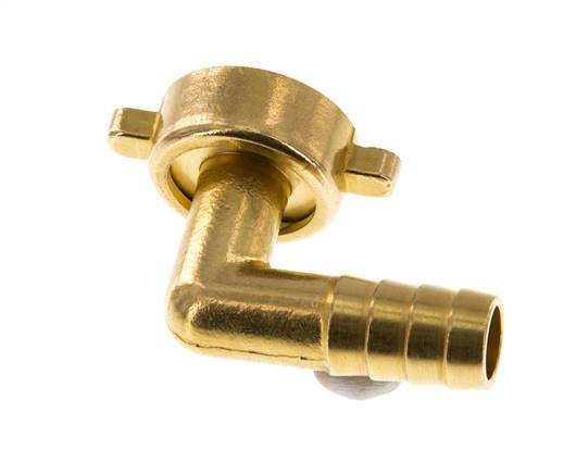 G 3/4'' x 13mm Codo de latón de 90 grados con junta NBR y tuerca de mariposa 16 Bar