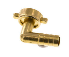 G 3/4'' x 13mm Codo de latón de 90 grados con junta NBR y tuerca de mariposa 16 Bar