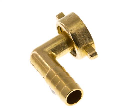G 3/4'' x 13mm Codo de latón de 90 grados con junta NBR y tuerca de mariposa 16 Bar