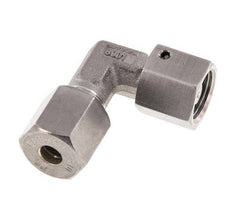 M14x1,5 x 6S Acero inoxidable Codo de compresión ajustable de 90 grados con cono de sellado y junta tórica 630 Bar DIN 2353