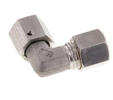 M16x1,5 x 8S Acero inoxidable Codo de compresión ajustable de 90 grados con cono de sellado y junta tórica 630 Bar DIN 2353