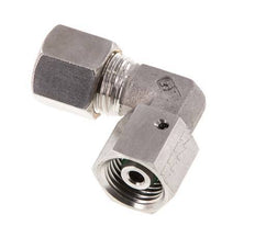 M16x1,5 x 8S Acero inoxidable Codo de compresión ajustable de 90 grados con cono de sellado y junta tórica 630 Bar DIN 2353