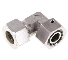 M26x1,5 x 18L Acero inoxidable Codo de compresión ajustable de 90 grados con cono de sellado y junta tórica 315 Bar DIN 2353