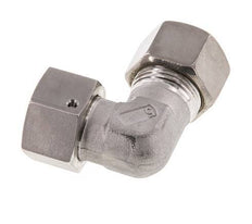 M30x2 x 20S Acero inoxidable Codo de compresión ajustable de 90 grados con cono de sellado y junta tórica 400 Bar DIN 2353