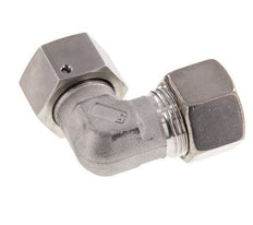 M30x2 x 20S Acero inoxidable Codo de compresión ajustable de 90 grados con cono de sellado y junta tórica 400 Bar DIN 2353