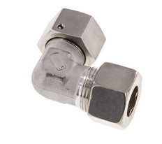 M30x2 x 20S Acero inoxidable Codo de compresión ajustable de 90 grados con cono de sellado y junta tórica 400 Bar DIN 2353