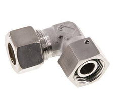 M30x2 x 20S Acero inoxidable Codo de compresión ajustable de 90 grados con cono de sellado y junta tórica 400 Bar DIN 2353