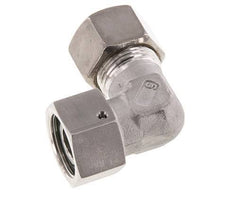 M30x2 x 20S Acero inoxidable Codo de compresión ajustable de 90 grados con cono de sellado y junta tórica 400 Bar DIN 2353