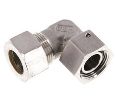 M30x2 x 22L Acero inoxidable Codo de compresión ajustable de 90 grados con cono de sellado y junta tórica 160 Bar DIN 2353