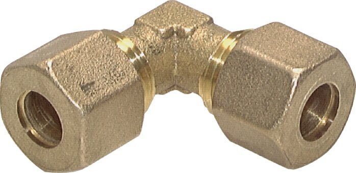 6mm Brass 90 deg Elbow Compression Fitting 150 Bar DIN EN 1254-2 [2 Pieces]