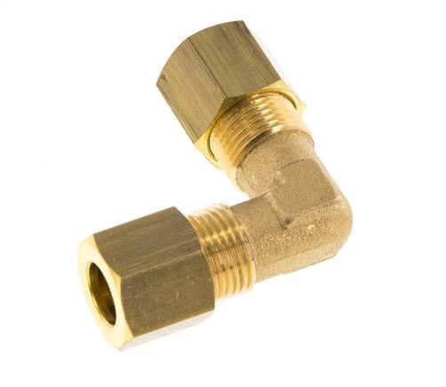codo de latón de 8mm de 90 grados de compresión 135 Bar DIN EN 1254-2