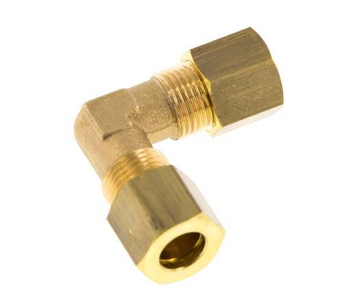 codo de latón de 8mm de 90 grados de compresión 135 Bar DIN EN 1254-2