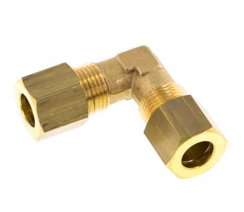 codo de latón de 8mm de 90 grados de compresión 135 Bar DIN EN 1254-2
