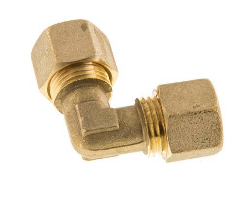 accesorio de compresión de 90 grados de latón de 10 mm, 95 bares DIN EN 1254-2