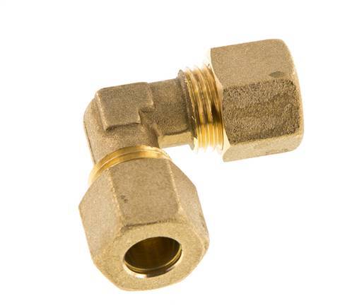 accesorio de compresión de 90 grados de latón de 10 mm, 95 bares DIN EN 1254-2