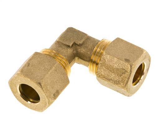 accesorio de compresión de 90 grados de latón de 10 mm, 95 bares DIN EN 1254-2