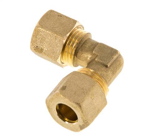 accesorio de compresión de 90 grados de latón de 10 mm, 95 bares DIN EN 1254-2