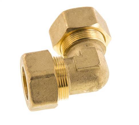 accesorio de compresión de 90 grados de latón de 22 mm, 54 bares DIN EN 1254-2