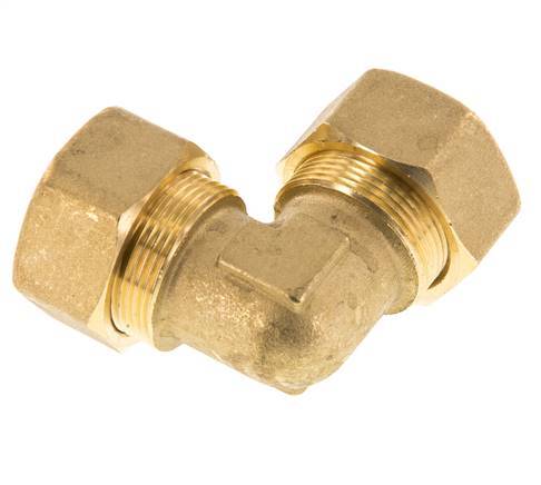 accesorio de compresión de 90 grados de latón de 22 mm, 54 bares DIN EN 1254-2
