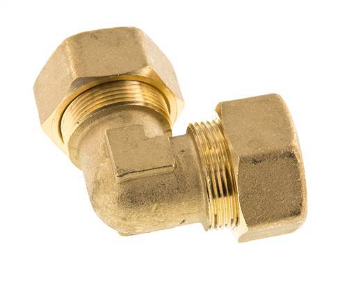 accesorio de compresión de 90 grados de latón de 22 mm, 54 bares DIN EN 1254-2