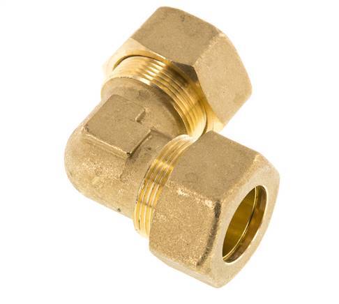 accesorio de compresión de 90 grados de latón de 22 mm, 54 bares DIN EN 1254-2