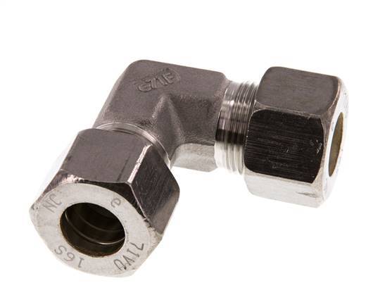 16S Codo de acero inoxidable de 90 grados de compresión 400 Bar DIN 2353