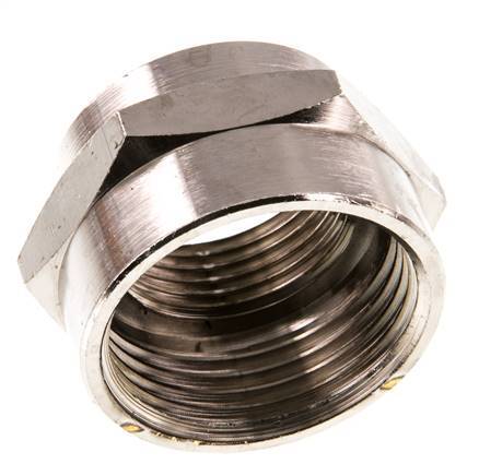 G 1'' x G 3/4'' Enchufe de latón niquelado 16 Bar