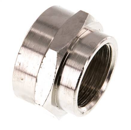 G 1'' x G 3/4'' Enchufe de latón niquelado 16 Bar