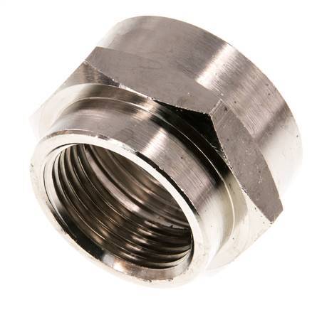 G 1'' x G 3/4'' Enchufe de latón niquelado 16 Bar
