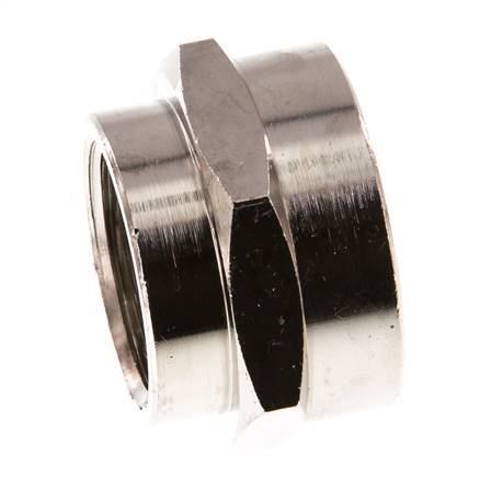 G 1'' x G 3/4'' Enchufe de latón niquelado 16 Bar