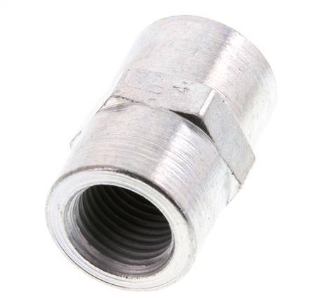 G 1/4'' Zinc plated Steel Socket 350 Bar - Hydraulic [2 Pieces]