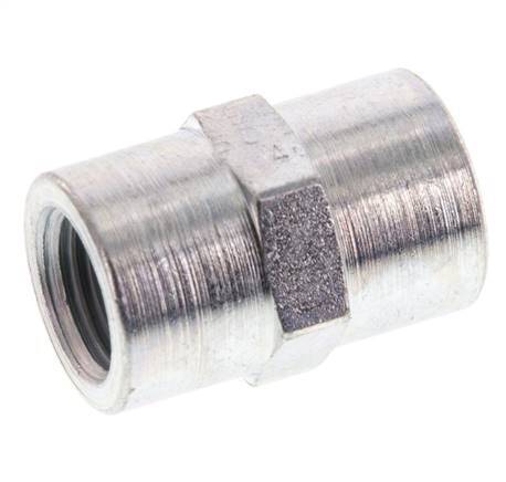 G 1/4'' Zinc plated Steel Socket 350 Bar - Hydraulic [2 Pieces]