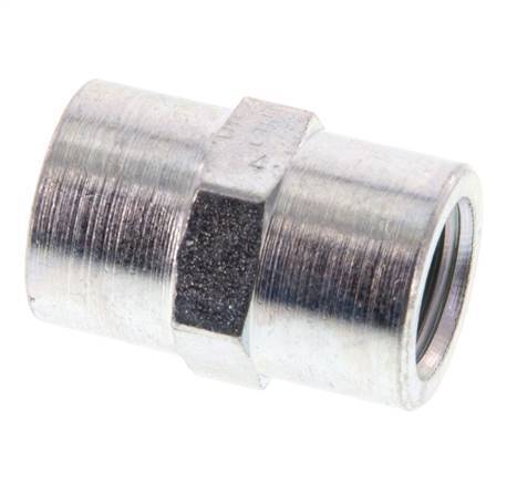G 1/4'' Zinc plated Steel Socket 350 Bar - Hydraulic [2 Pieces]