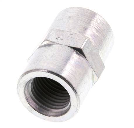 G 1/4'' Zinc plated Steel Socket 350 Bar - Hydraulic [2 Pieces]